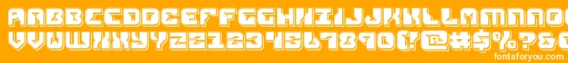 replicantpunch Font – White Fonts on Orange Background