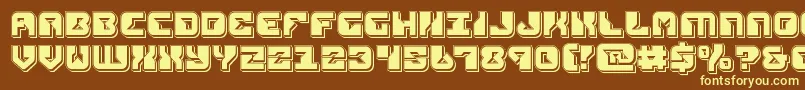 replicantpunch Font – Yellow Fonts on Brown Background