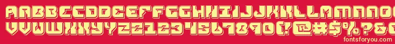 replicantpunch Font – Yellow Fonts on Red Background