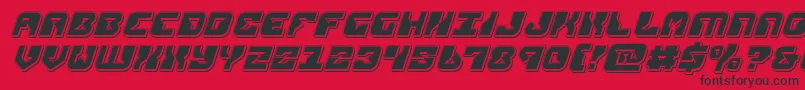 replicantpunchital Font – Black Fonts on Red Background