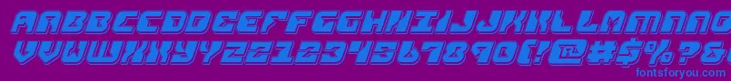 replicantpunchital Font – Blue Fonts on Purple Background