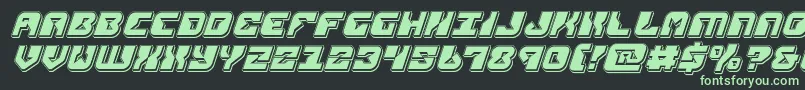 replicantpunchital Font – Green Fonts on Black Background