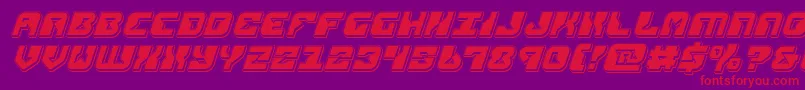 replicantpunchital Font – Red Fonts on Purple Background