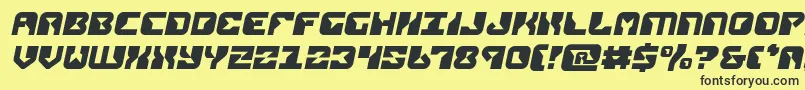 replicantsemital-Schriftart – Schwarze Schriften auf gelbem Hintergrund