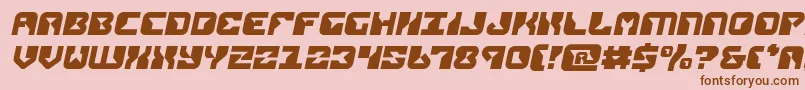 replicantsemital Font – Brown Fonts on Pink Background