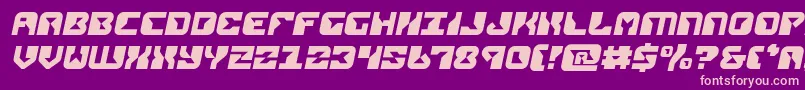 replicantsemital Font – Pink Fonts on Purple Background