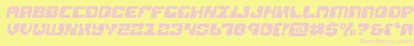 replicantsemital Font – Pink Fonts on Yellow Background