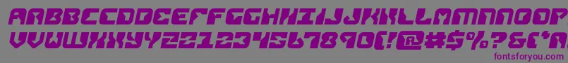 replicantsemital Font – Purple Fonts on Gray Background