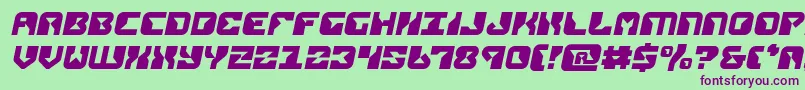 replicantsemital Font – Purple Fonts on Green Background