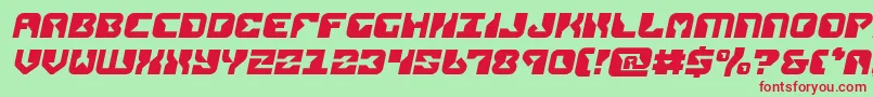replicantsemital Font – Red Fonts on Green Background