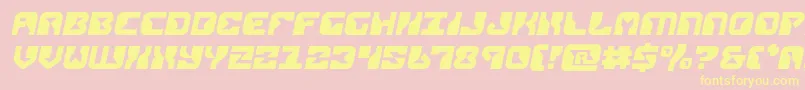 replicantsemital Font – Yellow Fonts on Pink Background