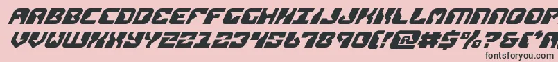 replicantsuperital Font – Black Fonts on Pink Background