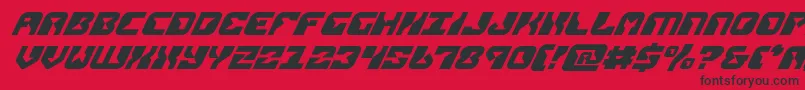 replicantsuperital Font – Black Fonts on Red Background