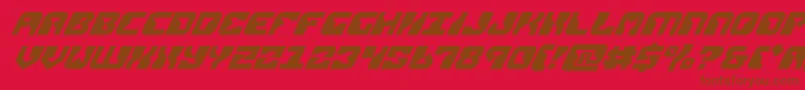 replicantsuperital Font – Brown Fonts on Red Background