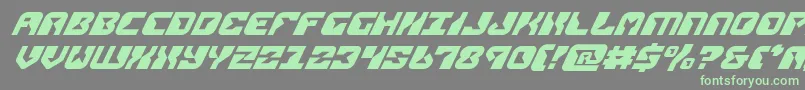 replicantsuperital-Schriftart – Grüne Schriften auf grauem Hintergrund