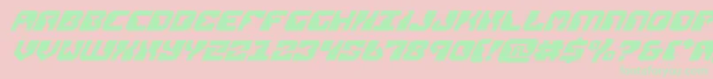replicantsuperital Font – Green Fonts on Pink Background
