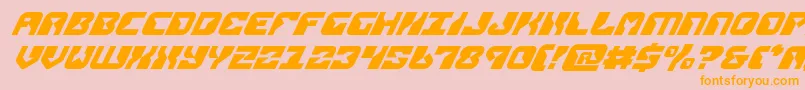 replicantsuperital Font – Orange Fonts on Pink Background