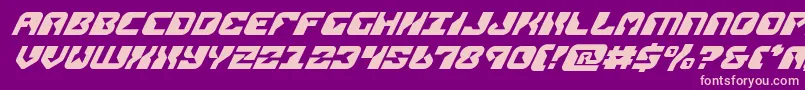 replicantsuperital Font – Pink Fonts on Purple Background