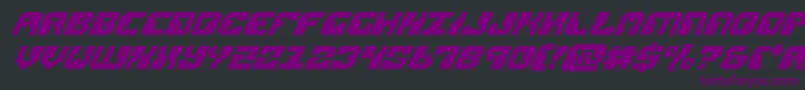 replicantsuperital-Schriftart – Violette Schriften auf schwarzem Hintergrund