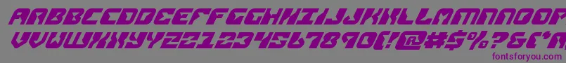 replicantsuperital Font – Purple Fonts on Gray Background