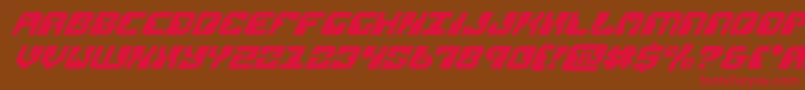 replicantsuperital Font – Red Fonts on Brown Background