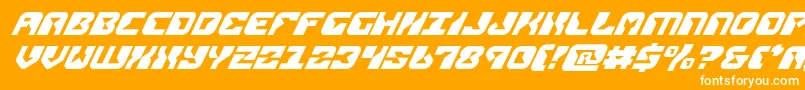 Шрифт replicantsuperital – белые шрифты на оранжевом фоне
