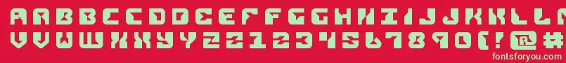 replicanttitle Font – Green Fonts on Red Background