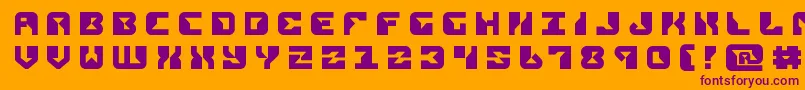 replicanttitle Font – Purple Fonts on Orange Background