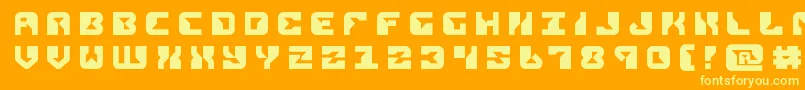 replicanttitle Font – Yellow Fonts on Orange Background