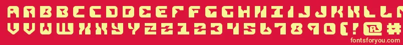 replicanttitle Font – Yellow Fonts on Red Background