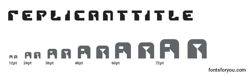 Replicanttitle Font Sizes