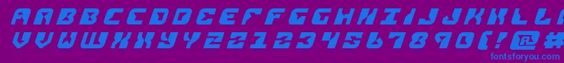 replicanttitleital Font – Blue Fonts on Purple Background