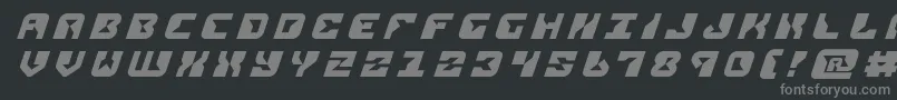 replicanttitleital-fontti – harmaat kirjasimet mustalla taustalla