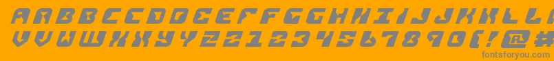 replicanttitleital Font – Gray Fonts on Orange Background