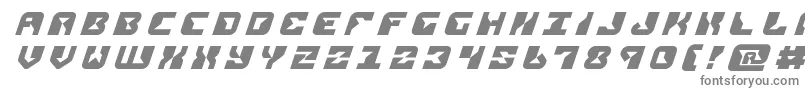 フォントreplicanttitleital – 白い背景に灰色の文字