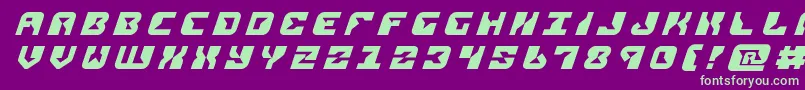 replicanttitleital Font – Green Fonts on Purple Background