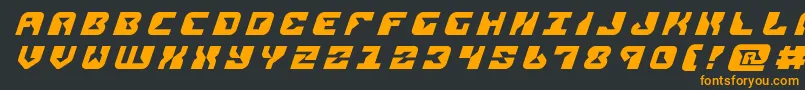 replicanttitleital Font – Orange Fonts on Black Background