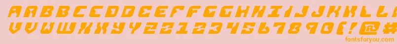 replicanttitleital Font – Orange Fonts on Pink Background