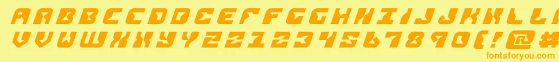 replicanttitleital Font – Orange Fonts on Yellow Background