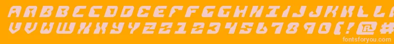 replicanttitleital Font – Pink Fonts on Orange Background