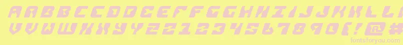 replicanttitleital Font – Pink Fonts on Yellow Background
