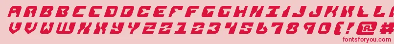 replicanttitleital Font – Red Fonts on Pink Background