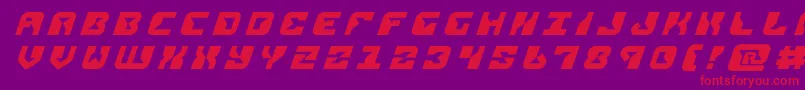 replicanttitleital Font – Red Fonts on Purple Background