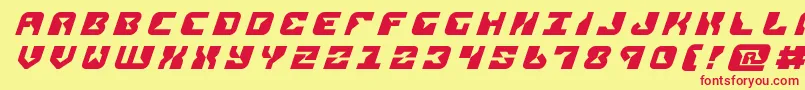 replicanttitleital Font – Red Fonts on Yellow Background