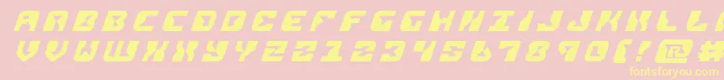 replicanttitleital Font – Yellow Fonts on Pink Background