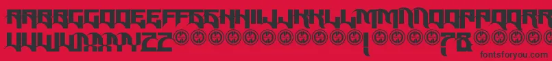 Reposed Font – Black Fonts on Red Background