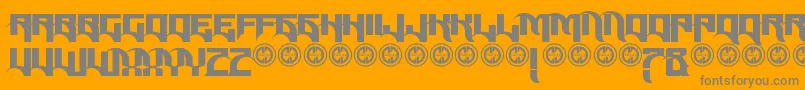More about Reposed Font Reposed Font – Gray Fonts on Orange Background