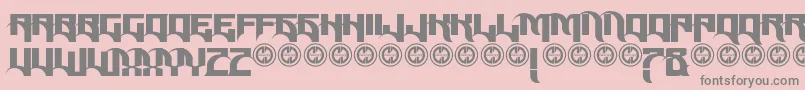 Reposed Font – Gray Fonts on Pink Background