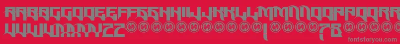 Reposed Font – Gray Fonts on Red Background