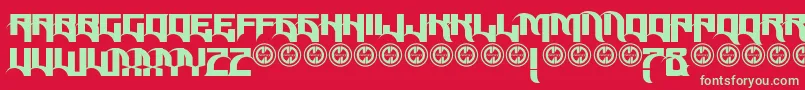 Reposed Font – Green Fonts on Red Background